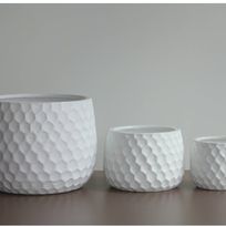 Alistate-Juego 3 macetas de ceramica esmaltada
