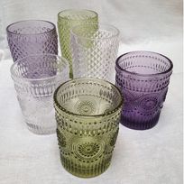 Alistate-Vasos de vidrio con dibujitos