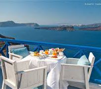 Alistate-Almuerzo en Santorini