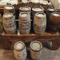 Alistate-Velas de coco talladas de Tailandia