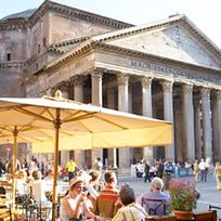 Alistate-Almuerzo en Roma, hacia las puertas del Panteón