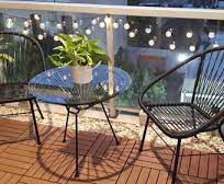 Alistate-Juego de mesa y sillas para balcón