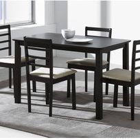 Alistate-Mesa y 4 sillas color negro y blanco