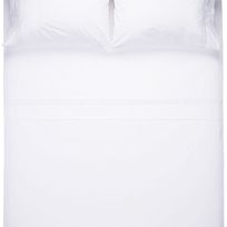 Alistate-Juego de sábanas blancas para cama grande