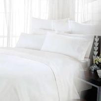 Alistate-Juego de sabanas blancas para cama grande