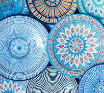 Alistate-Set 6 platos cerámica marruecos